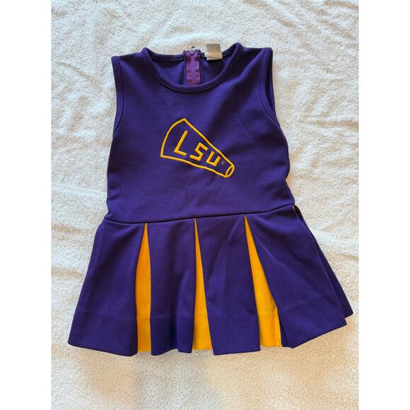 Little Girls Size 4 LSU Collegiate Cheerleader Dress from Little King - Picture 1 of 12
